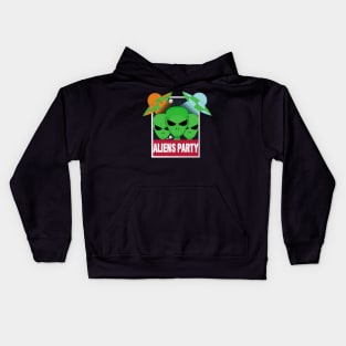 Aliens Party Kids Hoodie